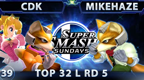 SSS 39 SSBM T CDK Fox Peach Vs MikeHaze Fox SSBM Top 32 Losers