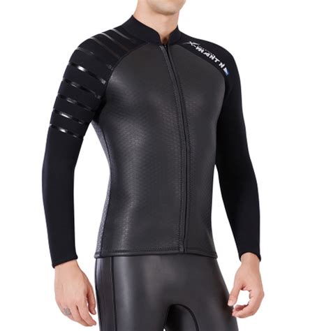 Mm Men Neoprene Manga Wetsuit Frente Zip Mergulho Terno Casaco