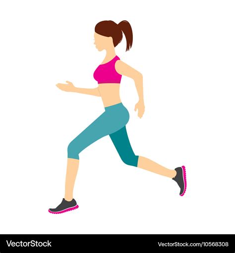 Running girl Royalty Free Vector Image - VectorStock