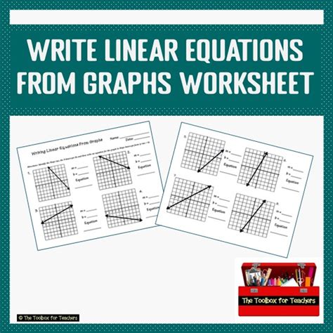 Free Writing Linear Equations From Graphs Worksheet Download Free