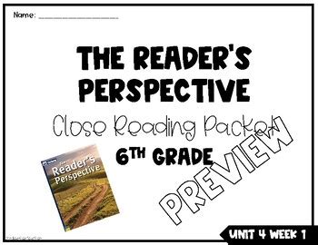 6th Grade Unit 4 Benchmark Advance Close Reading Packets Weeks 1 3