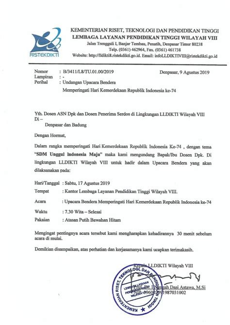 Detail Contoh Surat Pemberitahuan Lomba 17 Agustus Koleksi Nomer 16