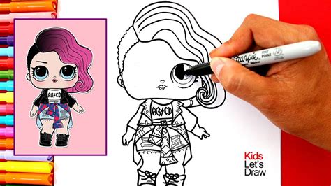aprende  dibujar  la rockera lol surprise   draw rocker doll