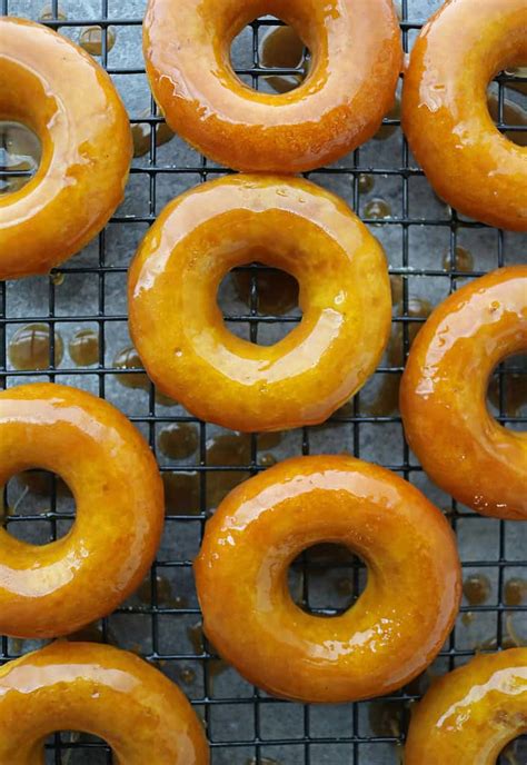 Golden Donuts with Caramel Glaze Recipe - Savory Spin