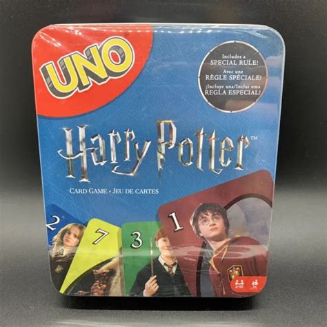 Harry Potter Uno Card Game In Collectible Metal Tin Special Rule New