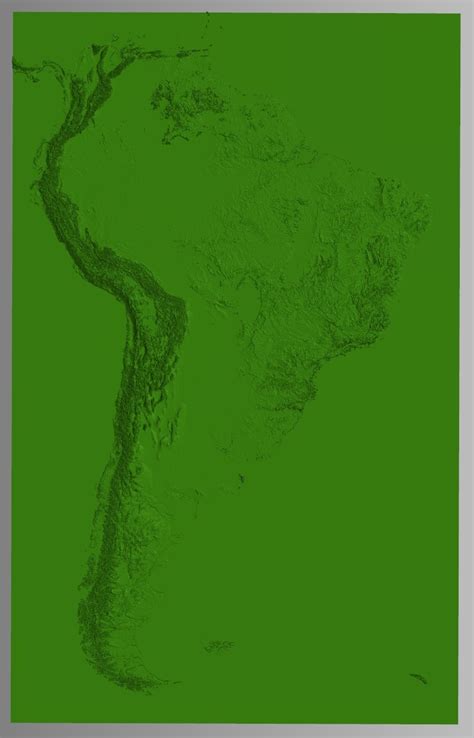 STL File South America Topographic Map 3D Printable Design To