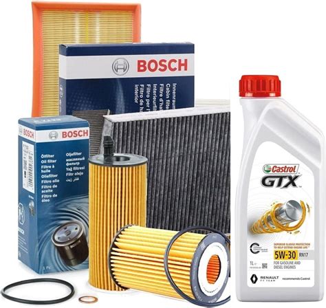 Kit Tagliando 4 FILTRI Bosch 5Lt Olio Castrol Professional LongLife