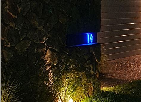 Modern Cm Backlit Led House Numbers Luxello Europe