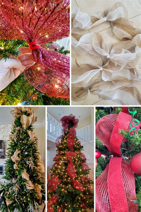 How To Decorate Tree With Wide Mesh Ribbon Shelly Lighting