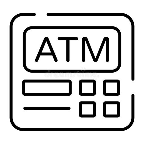 Automated Teller Machine Icon Modern Vector Of Cash Dispenser Stock