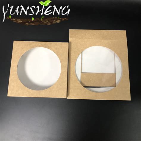 Eco Friendly Disposable Paper Pie Boxes With Window Cardboard Box