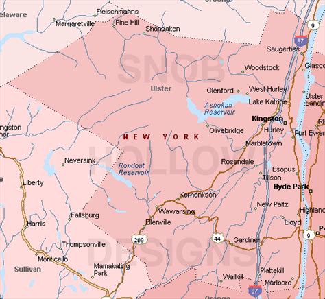 Ulster County New York color map