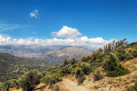 A Mountain Landscape On The Island Of Crete, Greece Stock Image - Image ...