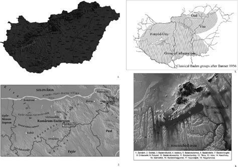 1 Map of Hungary 2 Map of County Esztergom Komárom with the site