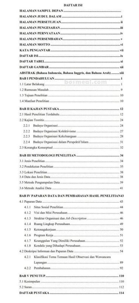 Detail Contoh Daftar Tabel Skripsi Koleksi Nomer 39