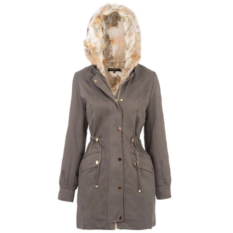 On Parle De Vous Fur Waistcoat Parka Coat Departments From Malini Uk