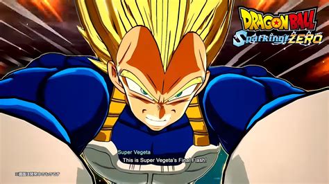 Dragon Ball Sparking Zero New Official Demo Super Vegeta Final Flash Gameplay Youtube