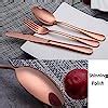 Berglander Stainless Steel Cutlery Set Copper Color Piece Rose Gold