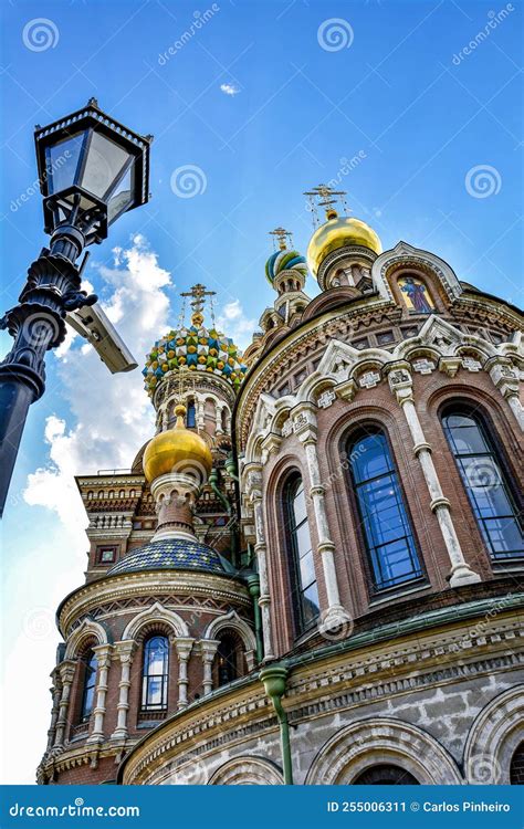 Famous And Colorful Church Of The Saviour On Spilled Blood Stock Image