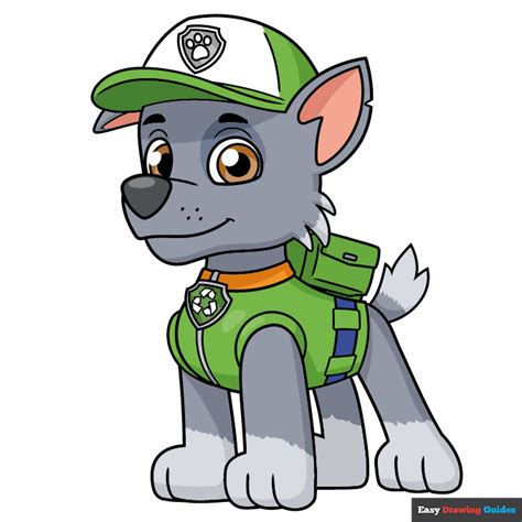 How To Draw Rocky From Paw Patrol Really Easy Drawing Tutorial