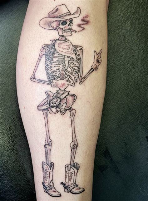 Skeleton Cowboy Tattoo