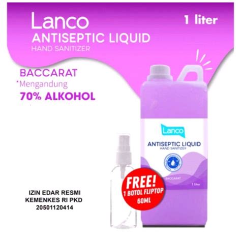 Jual Lanco Hand Sanitizer Antiseptic Liquid Liter Baccarat