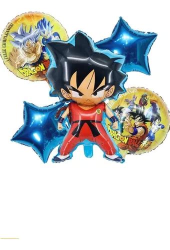 Set De Globos Metalicos Goku Dragon Ball Decorativos Meses Sin Inter S