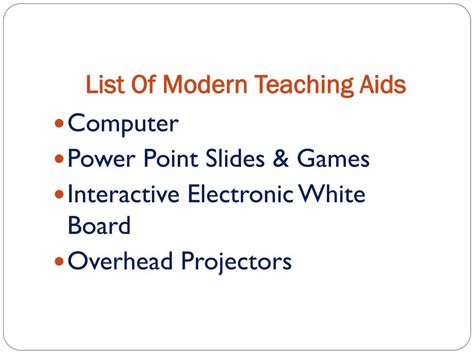 PPT - Types of Modern Teaching Aids PowerPoint Presentation, free ...