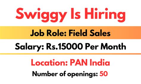 Swiggy Is Hiring Field Sales Internship Freshers Can Apply