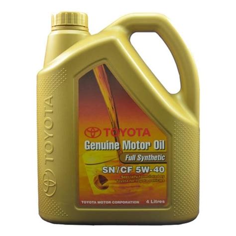 SSNCF5W404L Toyota SN CF 5W 40 Fully Syncthetic Engine Oil 4 Liter