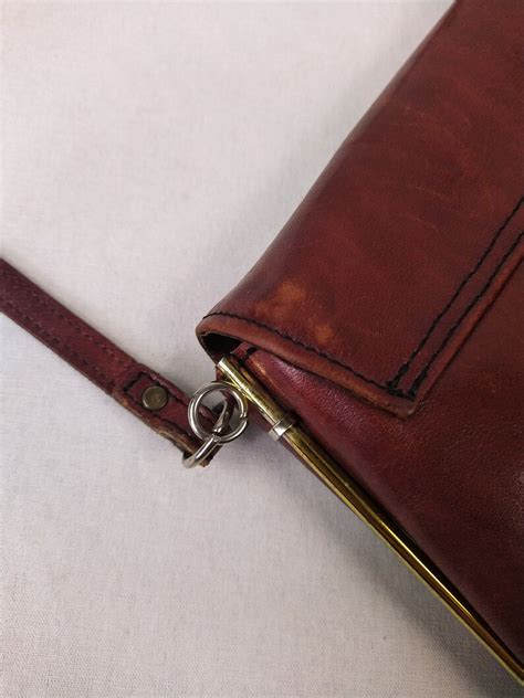 ETIENNE AIGNER Vintage 70s Oxblood Leather Framed Crossbody Bag Etsy