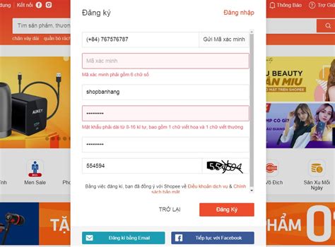 Hướng dẫn đăng ký tài khoản Shopee đơn giản trên máy tính