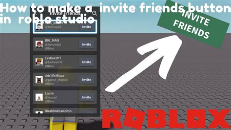 How To Make A Invite Friends Button In Roblox Studio Youtube