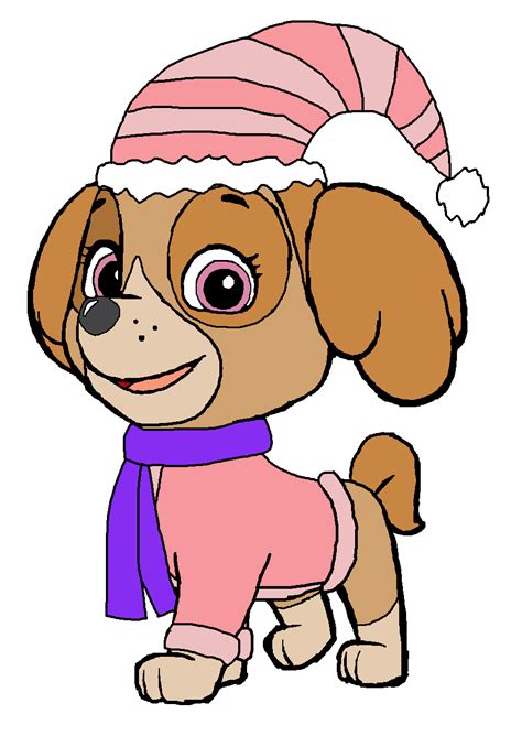 Skye Holiday Winter Outfit Paw Patrol Fan Art 36309597 Fanpop