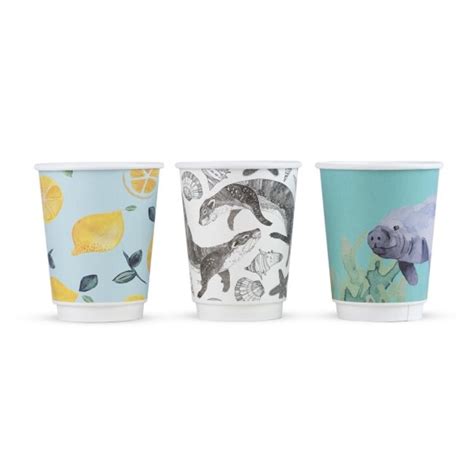 Vegware Oz Gallery Design Double Wall Hot Takeaway Cup Series