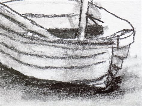 Boat Pencil Drawing, Pencil Sketch, Graphite Sketch, Original - Etsy