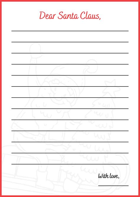 Christmas Letter To Santa Templates - 14 Free PDF Printables | Printablee