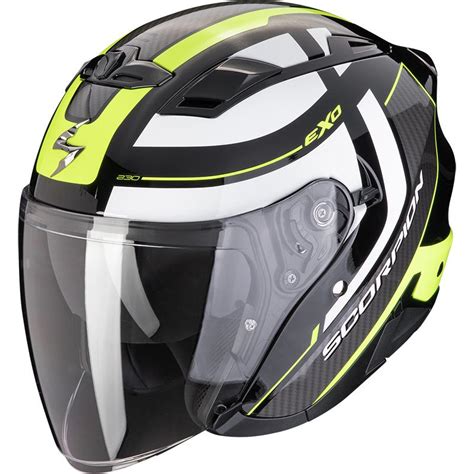 Casque EXO 230 PUL SCORPION Noir Jaune Fluo MAXXESS FR Casque Jet