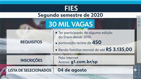 V Deo Inscri Es Para O Fies Terminam Nesta Sexta Feira Sp G