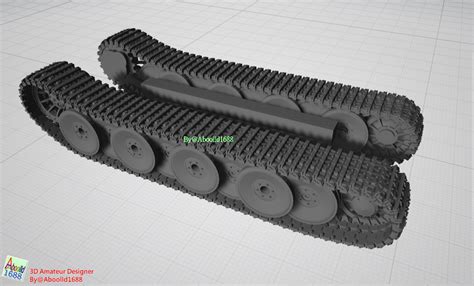 D File Tiger I Tank Tracks Unit For Rubber Wheel Stl D