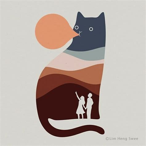 Cat Artwork That Is Modern, Cool, and Minimalist Is Purr-fect for Cat ...