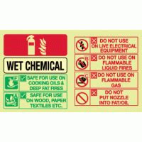 Wet Chemical Fire Extinguisher Sign Fire Extinguisher Signs Safety