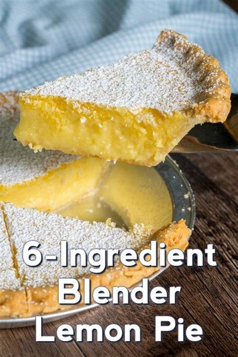 6-Ingredient Blender Lemon Pie | Recipes Cooker