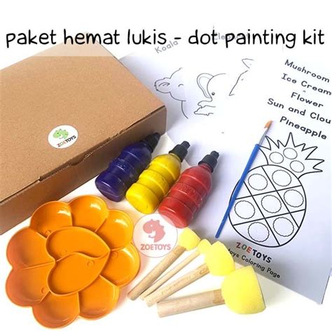 Jual Zoetoys Paket Hemat Lukis Kanvas Melukis Canvas 20 X 20 Kuas