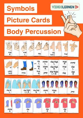 Musique 🎶 Cartes De Percussions Corporelles 👏🏼 Symbols Body Percussion