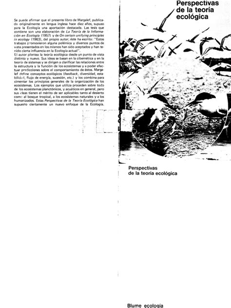 Pdf Ram N Margalef Perspectivas De La Teor A Ecol Gica Dokumen Tips