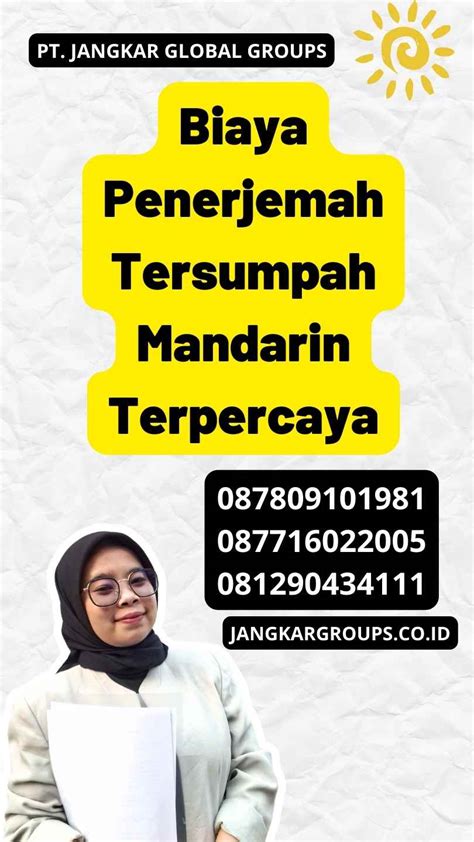 Biaya Penerjemah Tersumpah Mandarin Terpercaya Jangkar Global Groups