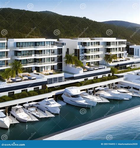 A Modern Waterfront Residential Complex With Sleek, Glass Facades And