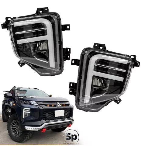 Faros Niebla Drl Led Mitsubishi Triton L Cuotas Sin Inter S