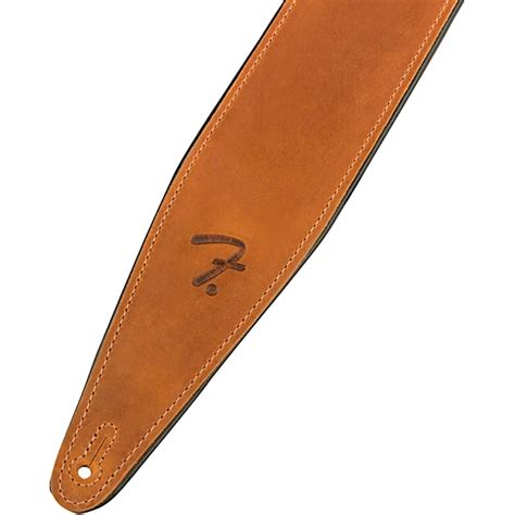 Fender Right Height Leather Guitar Strap Cognac 25 In Guitar Center